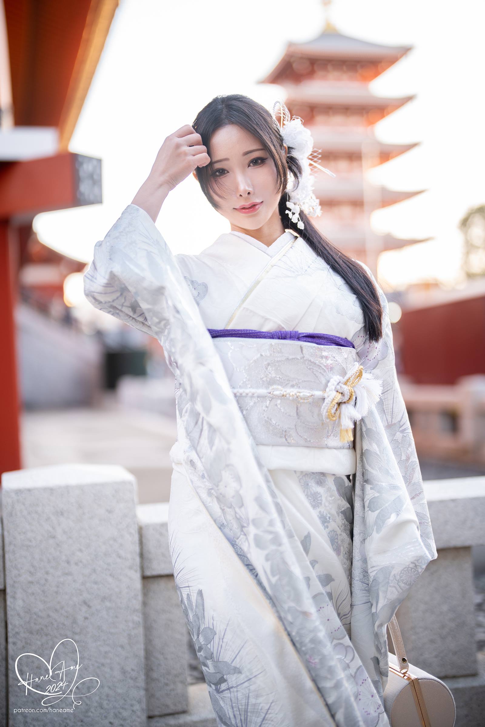 雨波_HaneAme Original 2024 New year Silver Kimono[32P]插图1
