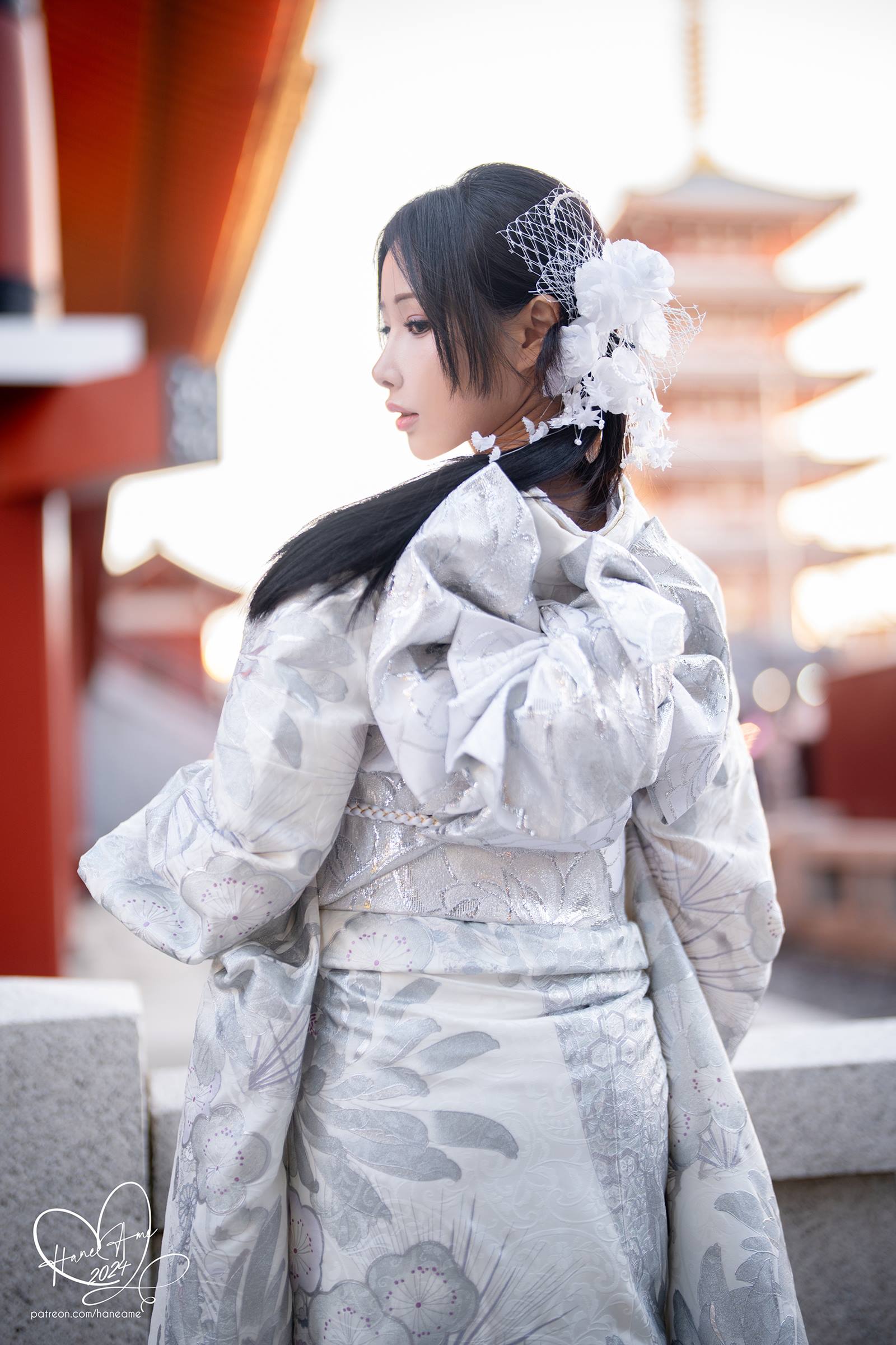 雨波_HaneAme Original 2024 New year Silver Kimono[32P]插图2