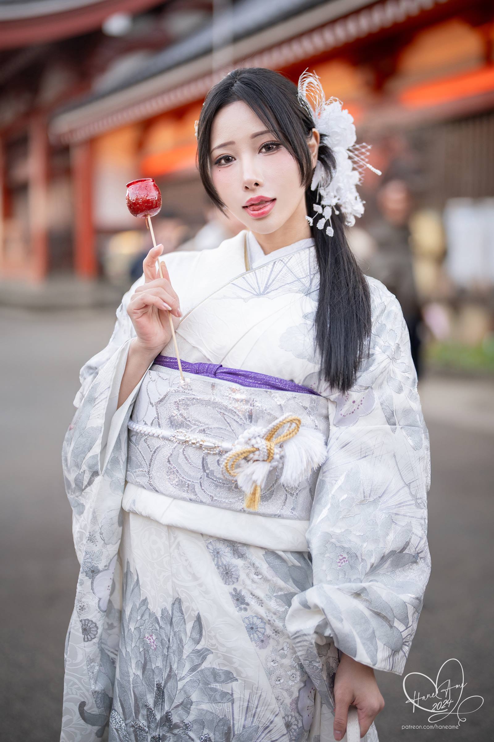 雨波_HaneAme Original 2024 New year Silver Kimono[32P]插图4